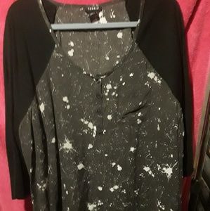 Paint splatter raglan
